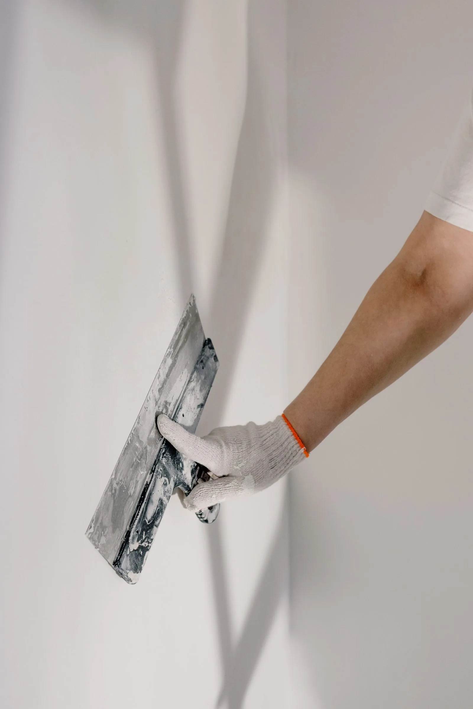 Interior wall work during insulation prep